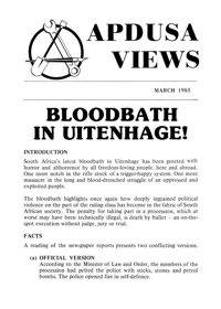 Apdusa Views March 1985