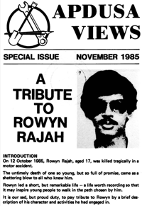 A tribute to Rowyn Rajah