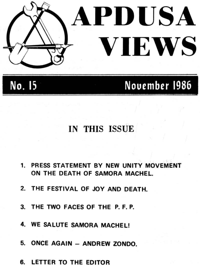 Apdusa Views November 1986