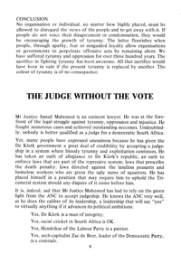 The judge without the vote