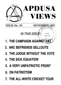 Apdusa Views November 1991