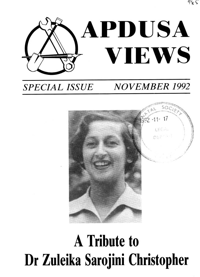 Apdusa Views Special Issue - November 1992