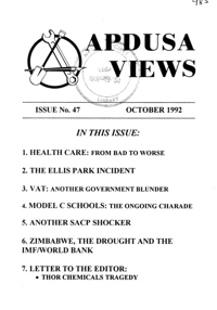 Apdusa Views October 1992