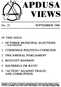 Apdusa Views September 1988