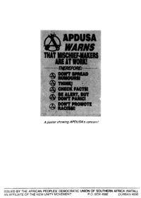 Apdusa warns...