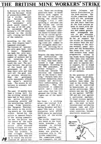 The British mine workers strike