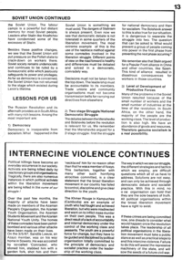 Internecine violence continues