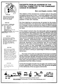Excerpts from an address of the central committee to the Communist League in Germany