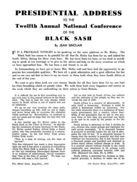 Presidential address to the Twelfth Annual National Conference of the Black Sash