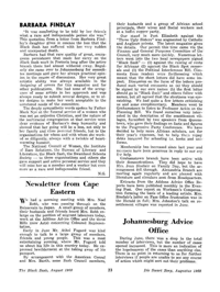 Newsletter from Cape Eastern