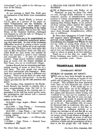 Transvaal Region: Chairman`s Report