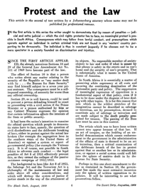 Protest and the law