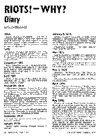 Riots! - Why?: Diary
