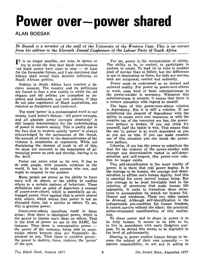 Power over - power shared