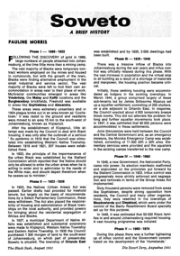 Soweto: a brief history