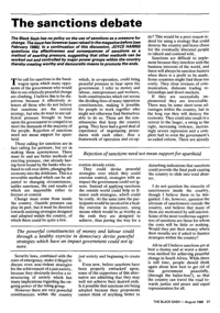 The sanctions debate