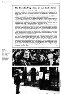 The Black Sash position on civil disobedience
