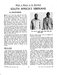 What it means to be banished: South Africa`s Siberians