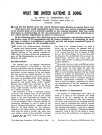 What the United Nations is doing