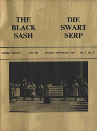 The last demonstration held by the Black Sash on the steps of the Johannesburg City Hall, September 1963. All gatherings in the vicinity of the City Hall have now been banned.