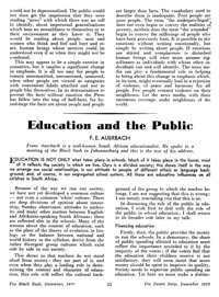 Education and the public
