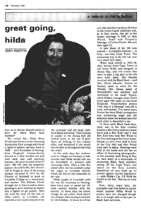 A tribute to the pioneers: Great going, Hilda