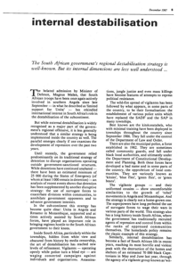 Internal destabilisation