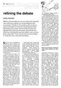 The sanctions question: refining the debate