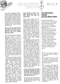The sanctions question: The sanctions debate and the Black Sash