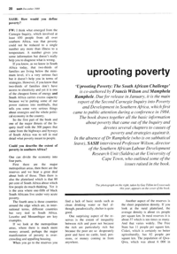 Uprooting poverty