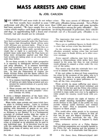 Mass arrests and crime