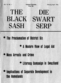 The Black Sash/ Die Swart Serp February 1966 Volume 10 Number 1