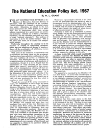 The National Education Policy Act, 1967