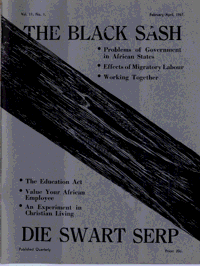 The Black Sash/ Die Swart Serp February 1967 Volume 11 Number 1