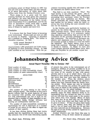 Johannesburg Advice Office: Annual Report November 1966 to October 1967