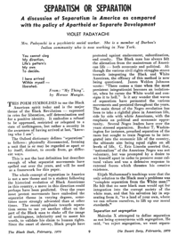 Separatism or separation: A discussion of separatism in America as compared
