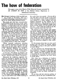 The how of federation