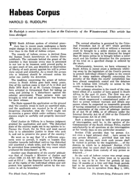 Habeas Corpus