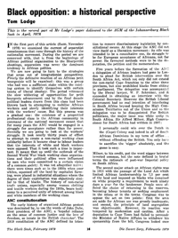 Black opposition: a historical perspective