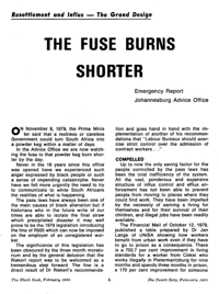 Resettlement and influx - the grand design: The fuse burns shorter