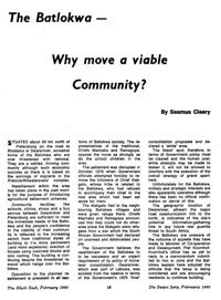The Batlokwa - why move a viable community?