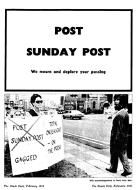 Post Sunday Post: we mourn and deplore your passing