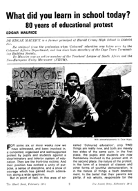 What did you learn in school today?: 80 years of educational protest