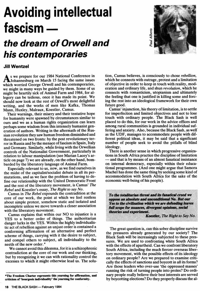 Avoiding intellectual fascism: the dream of Orwell and his contemporaries