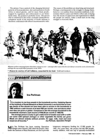 Hunger in the homelands: present conditions