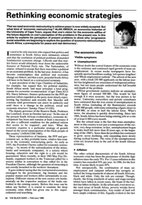 Rethinking economic strategies