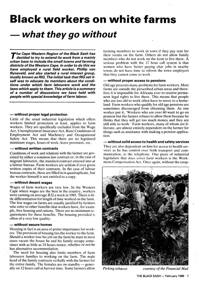 Black workers on white farms: what they go without