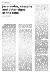 Jacarandas, casspirs and other signs of the time