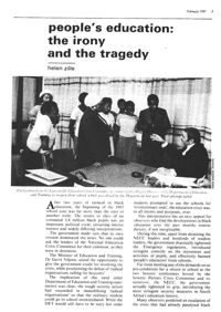 People`s education: the irony and the tragedy
