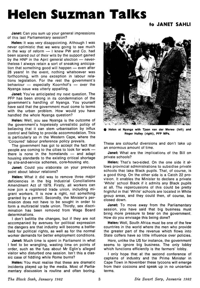 Helen Suzman talks to Janet Sahli